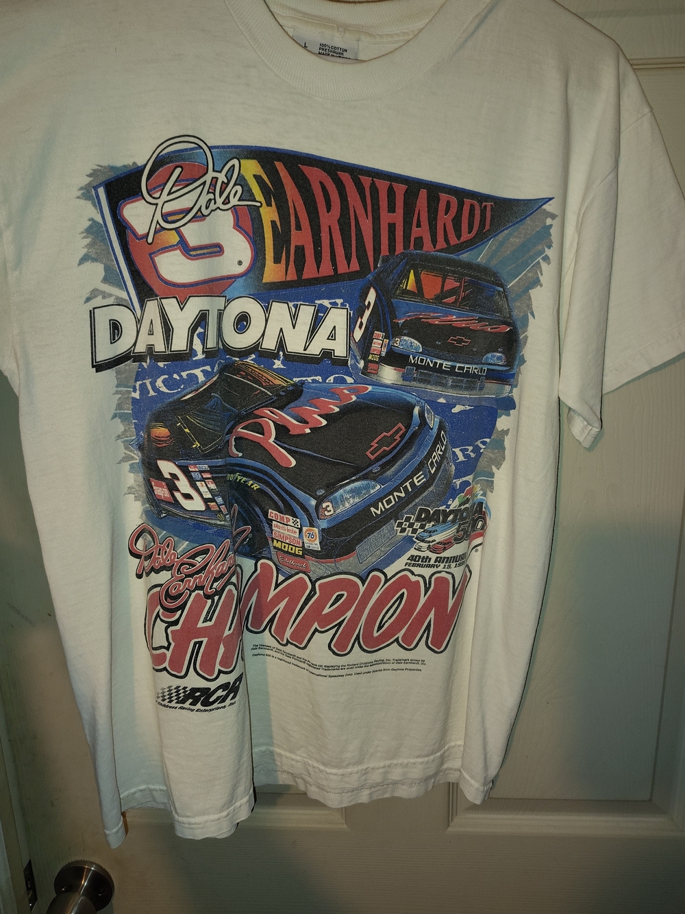 Dale Earnhardt Daytona Champion Graphic Tee - White